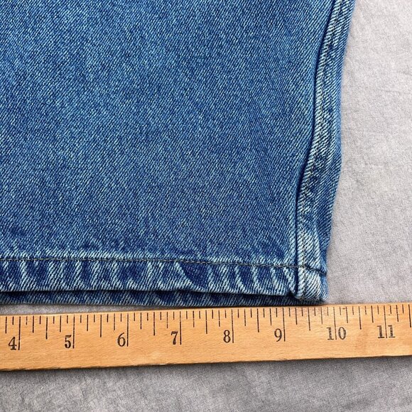 Bugle Boy Jeans Men‎ 47W x28L Blue Class A High Rise Wide Leg Relaxed VTG - Picture 7 of 12